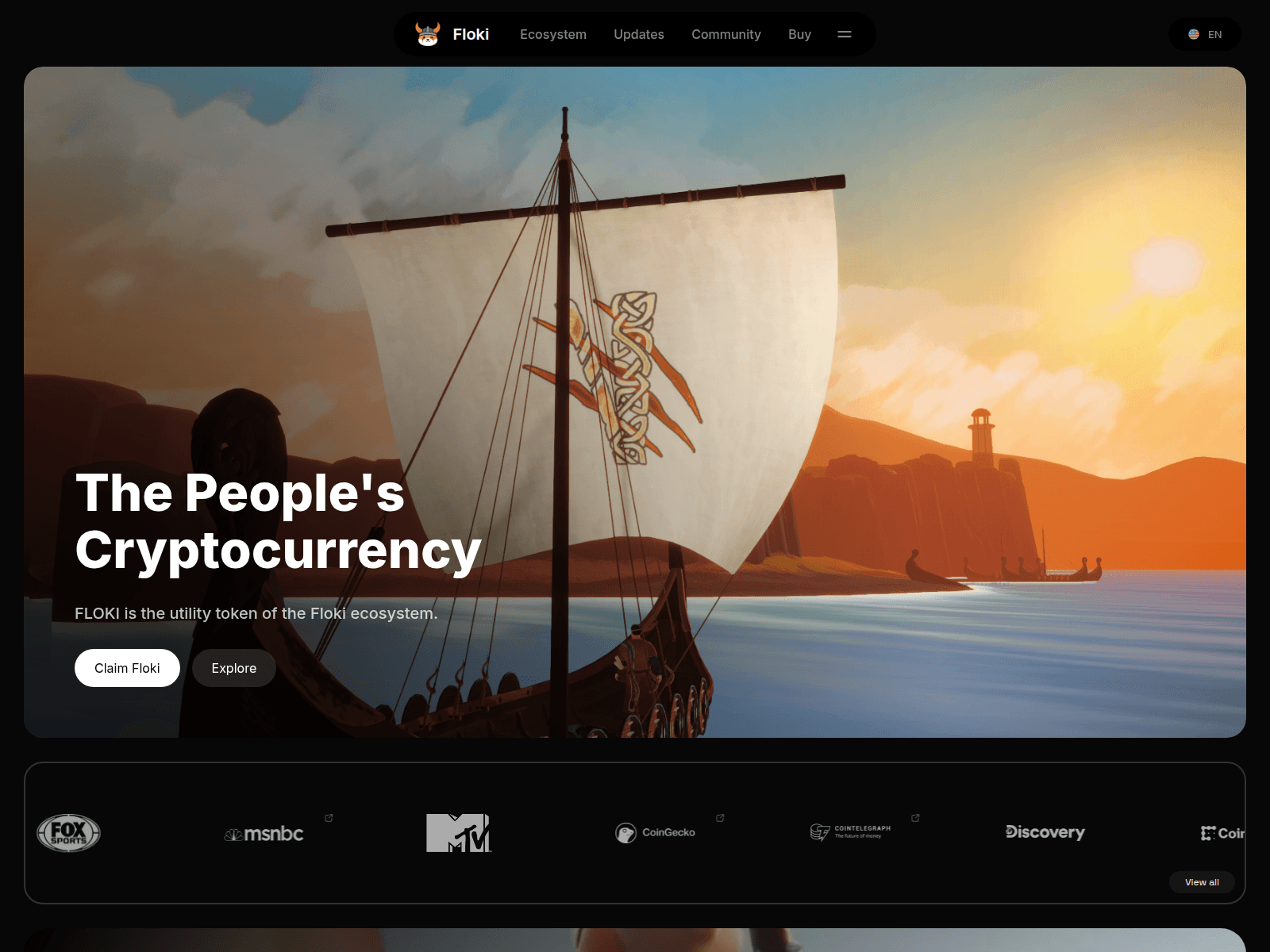 Forensic screenshot of claims-floki.pages.dev