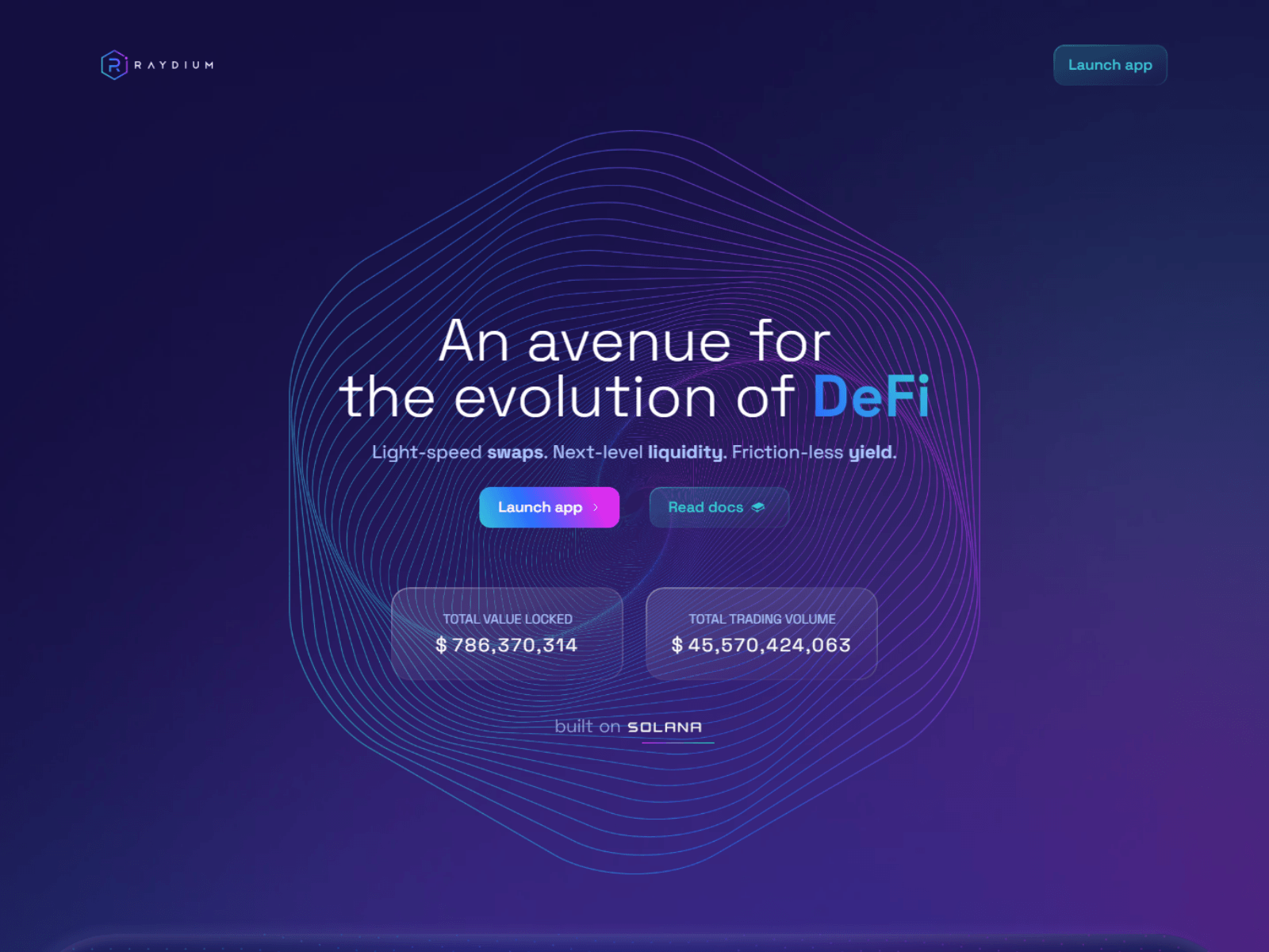 Screenshot of raydium-app.github.io