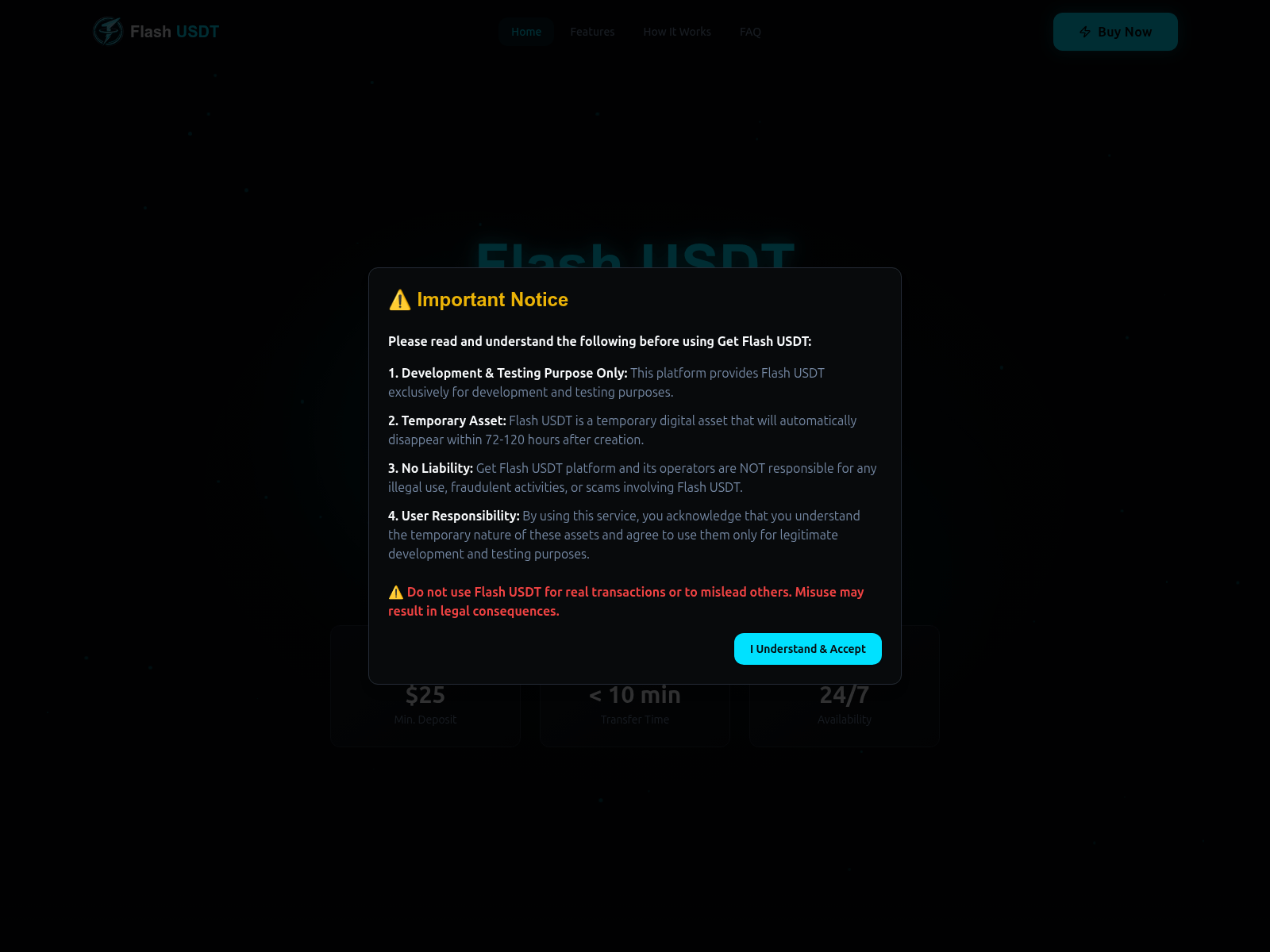 Screenshot of getflashusdt.com