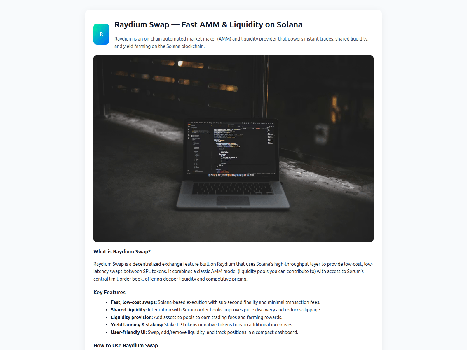 Screenshot of faq-raydium-swap-io-us.pages.dev