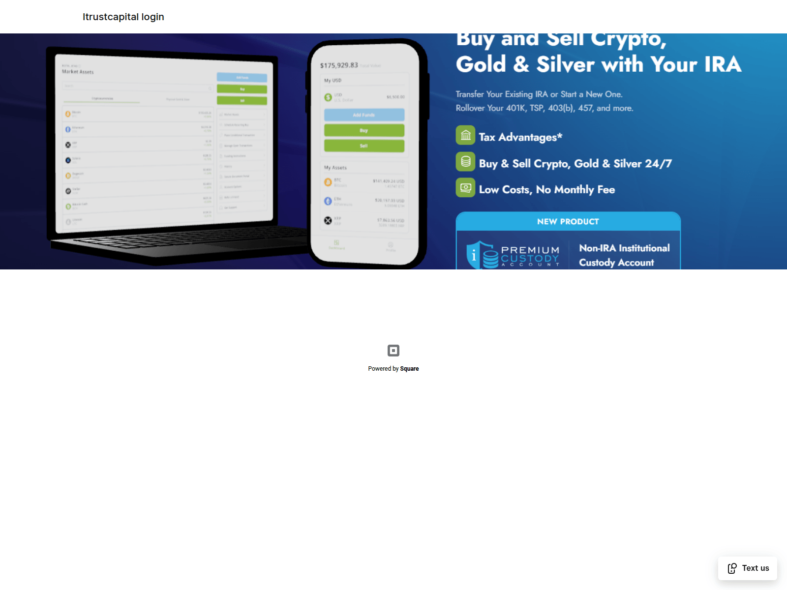 Screenshot of secure-itrust-capital-io.square.site