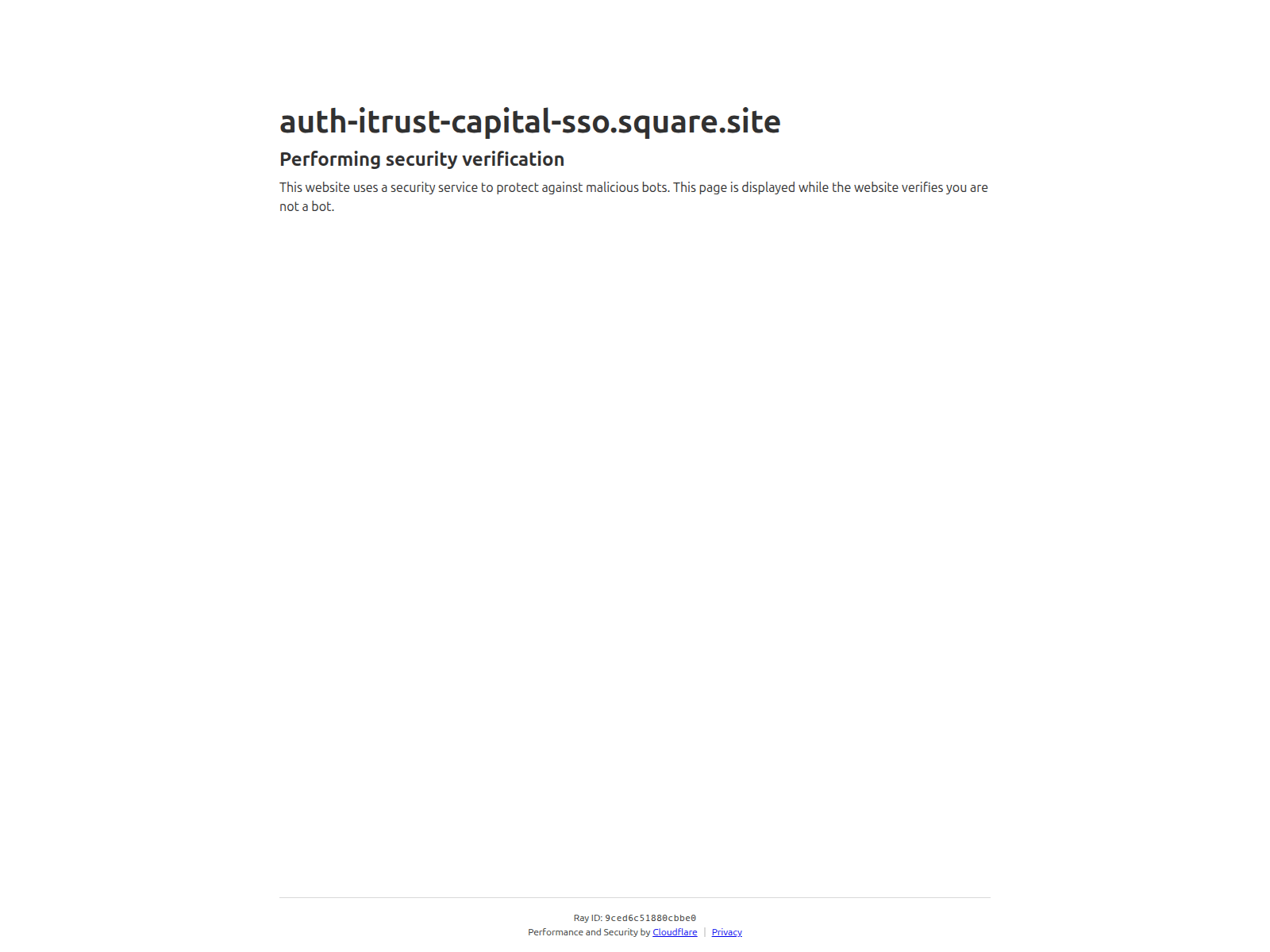 Screenshot of auth-itrust-capital-sso.square.site