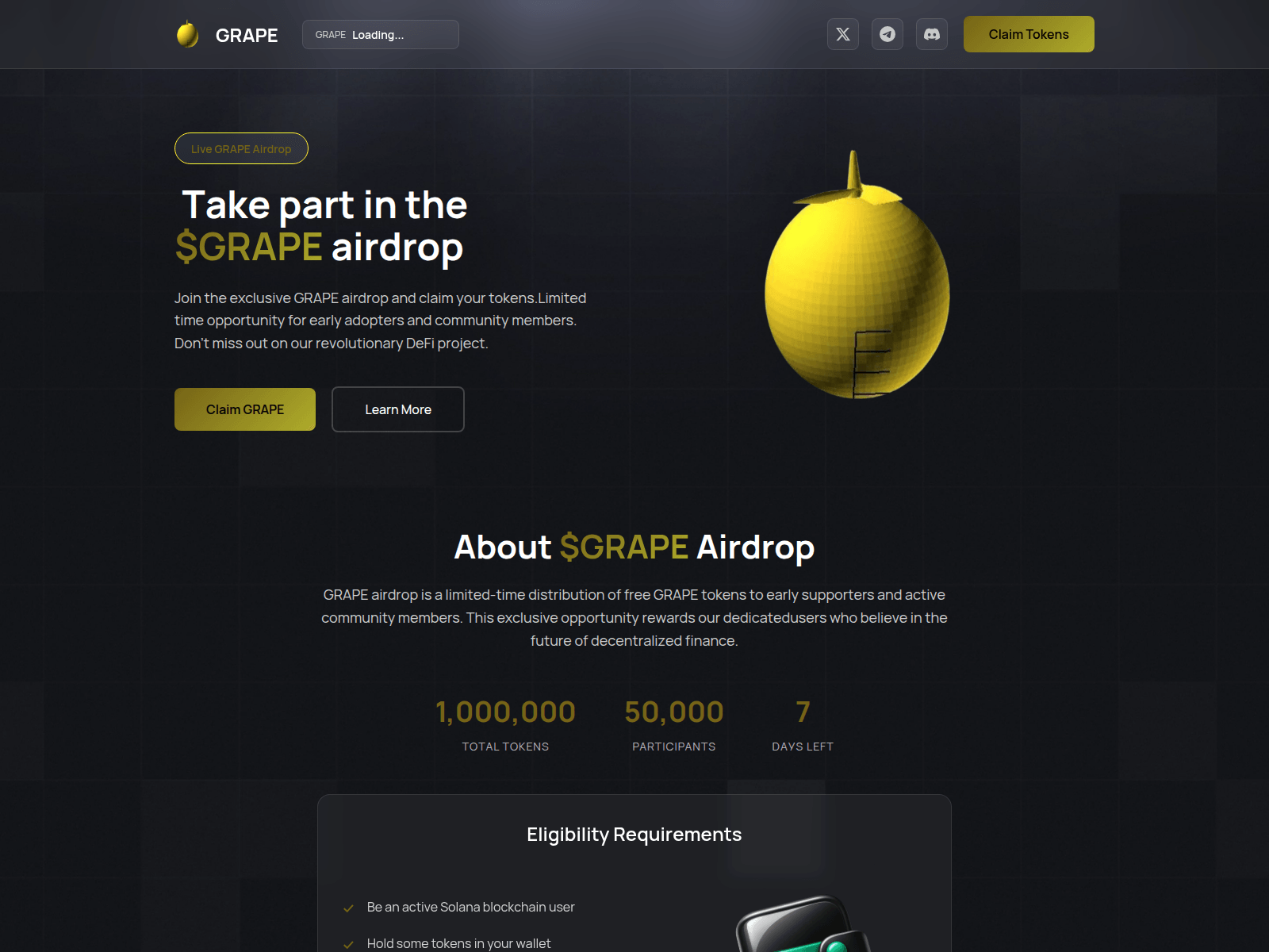 Screenshot of claim-grape.pages.dev