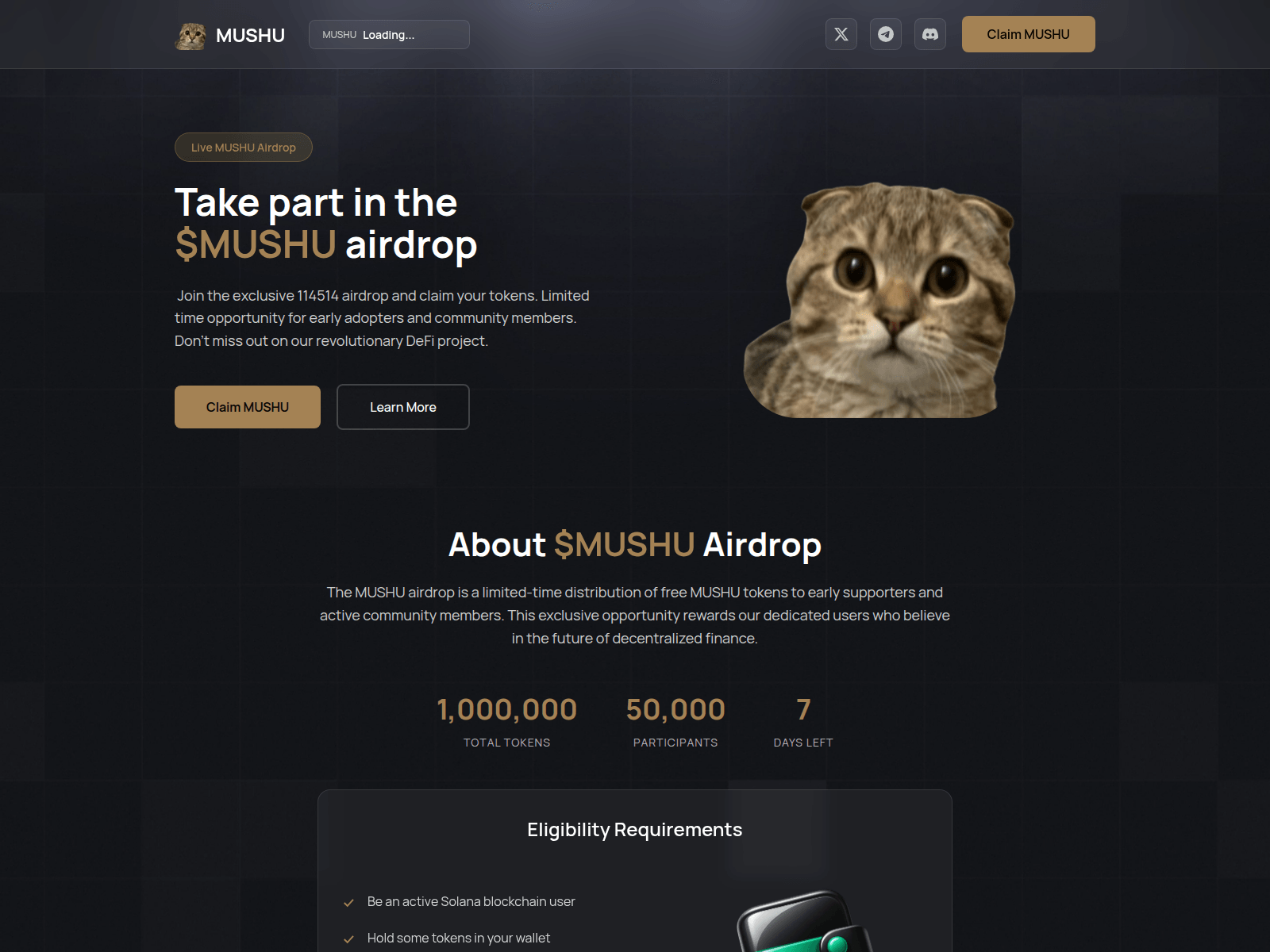 Screenshot of claim-mushu.pages.dev