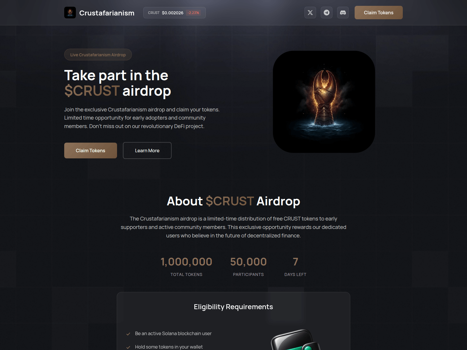 Screenshot of crust-event.fun