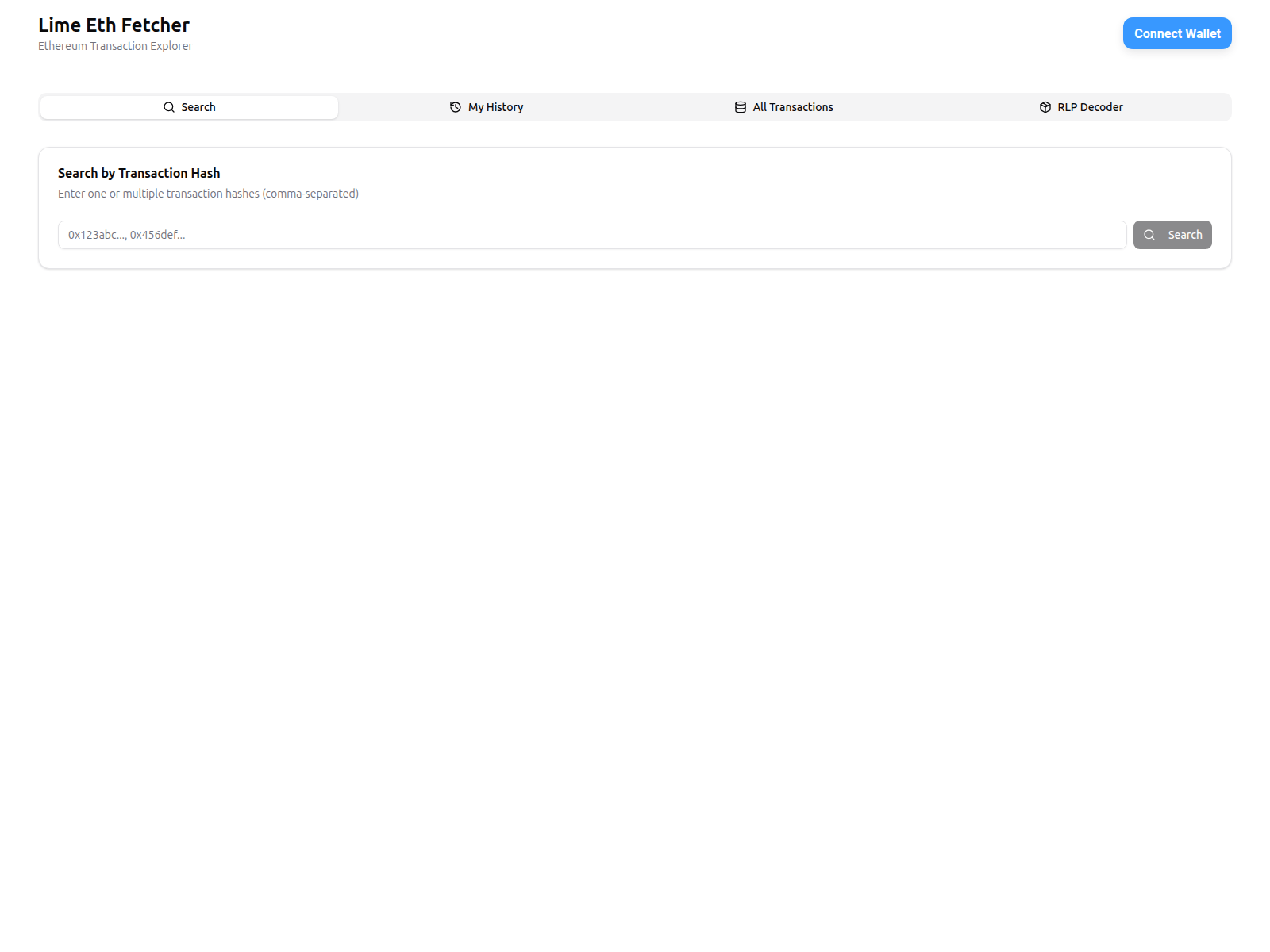 Screenshot of ethereum-fetcher-fe.pages.dev