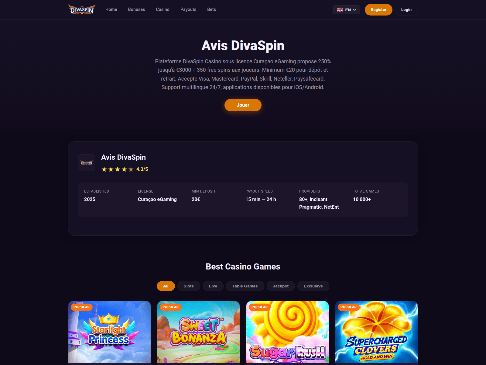 Screenshot of fr-divaspin-casino.com