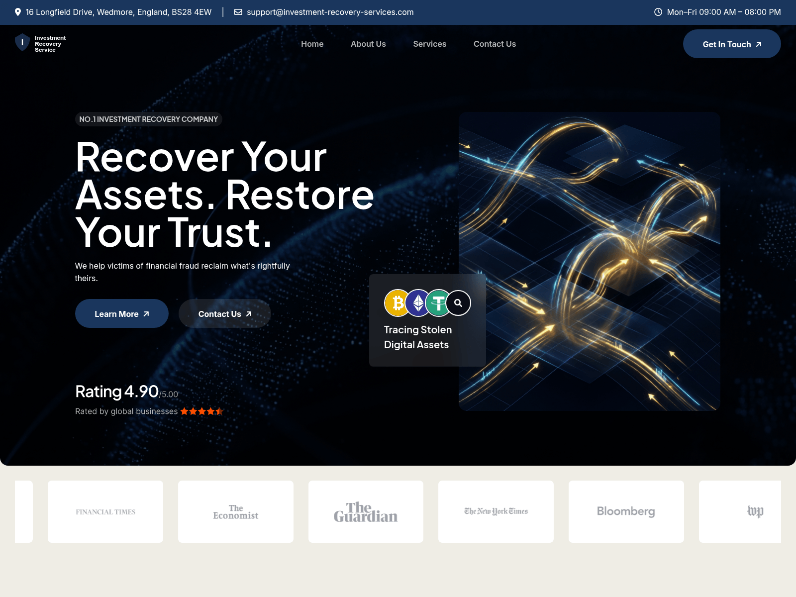 Screenshot of investment-recovery-services.com