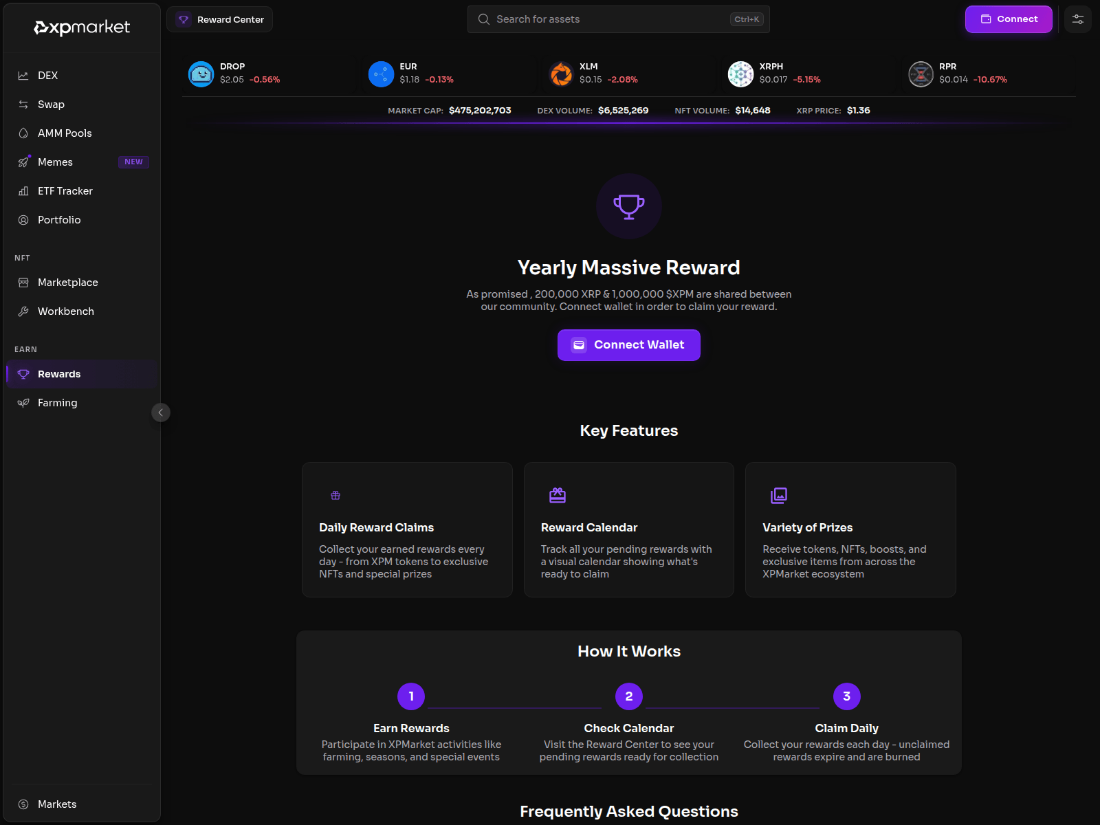 Screenshot of xpmarket.app
