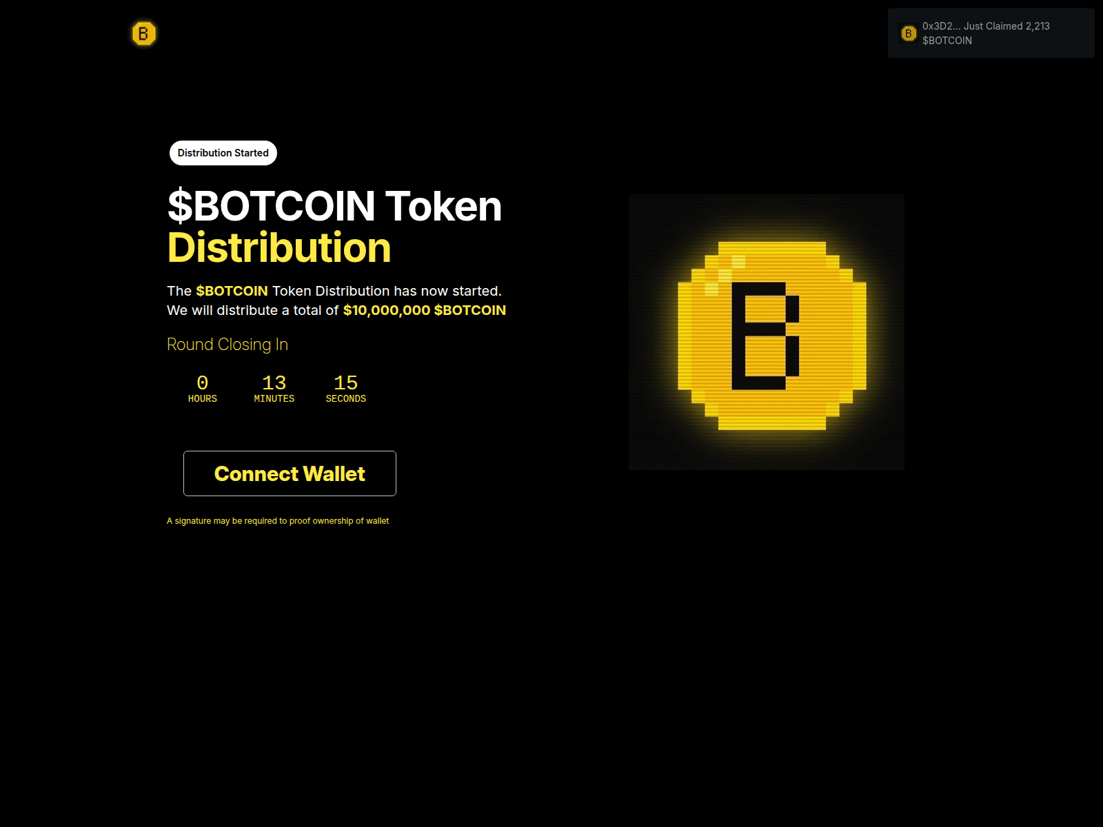 Screenshot of botcoin-rewards.xyz
