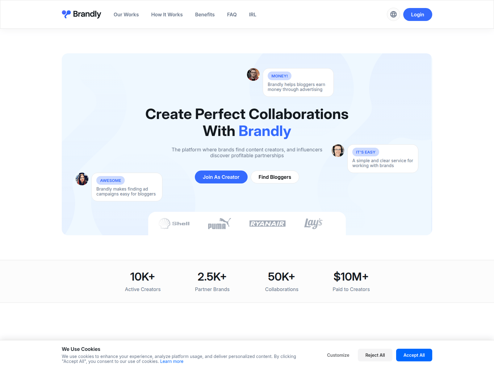 Screenshot of brandlylink.com