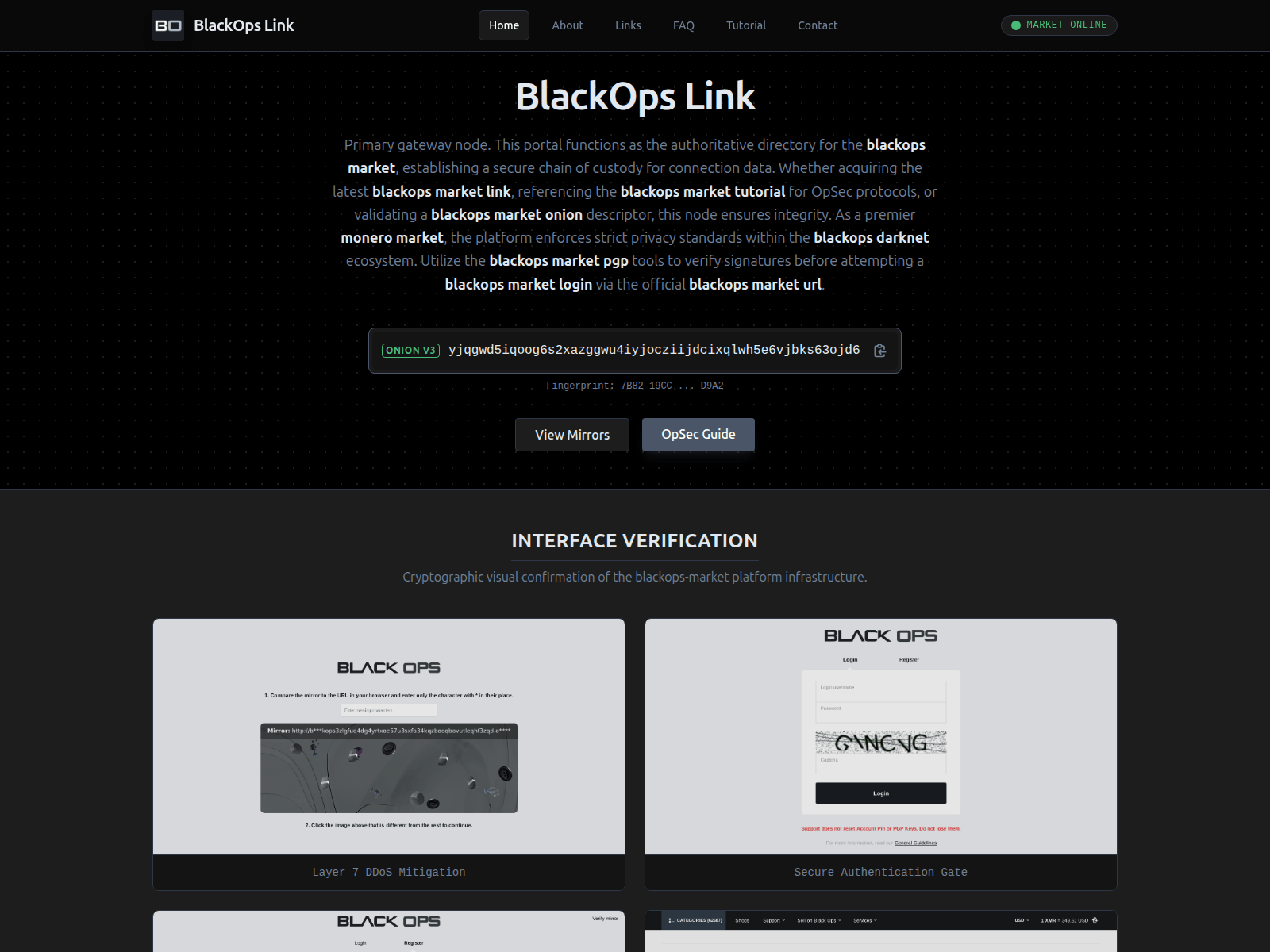 Screenshot of blackopslink.digital