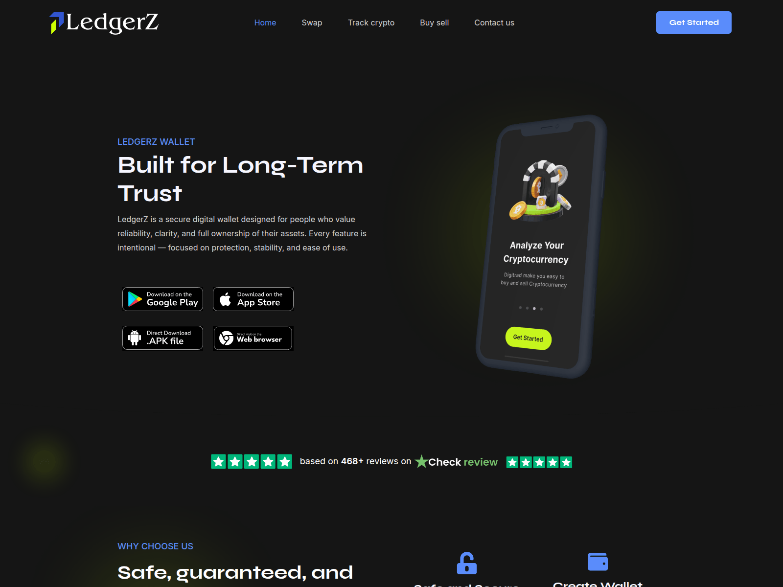 Screenshot of ledgerz.net
