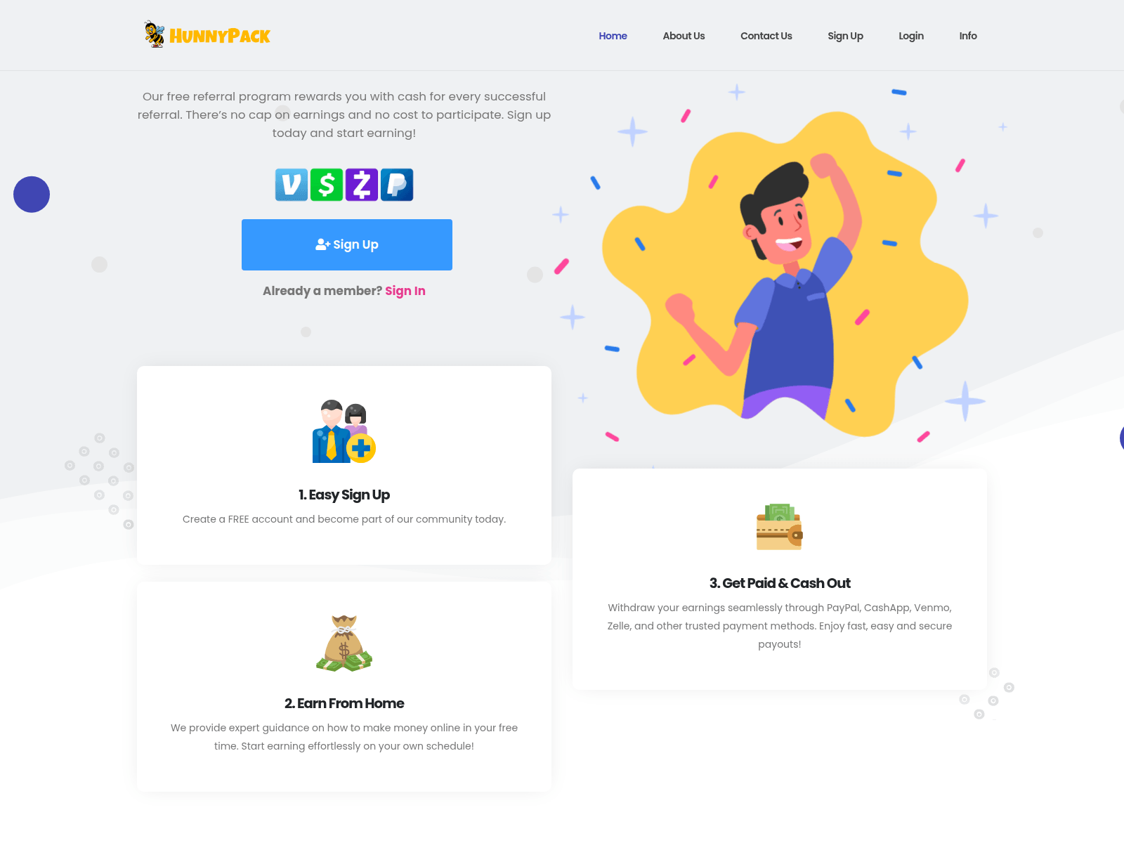 Screenshot of hunnypack.com