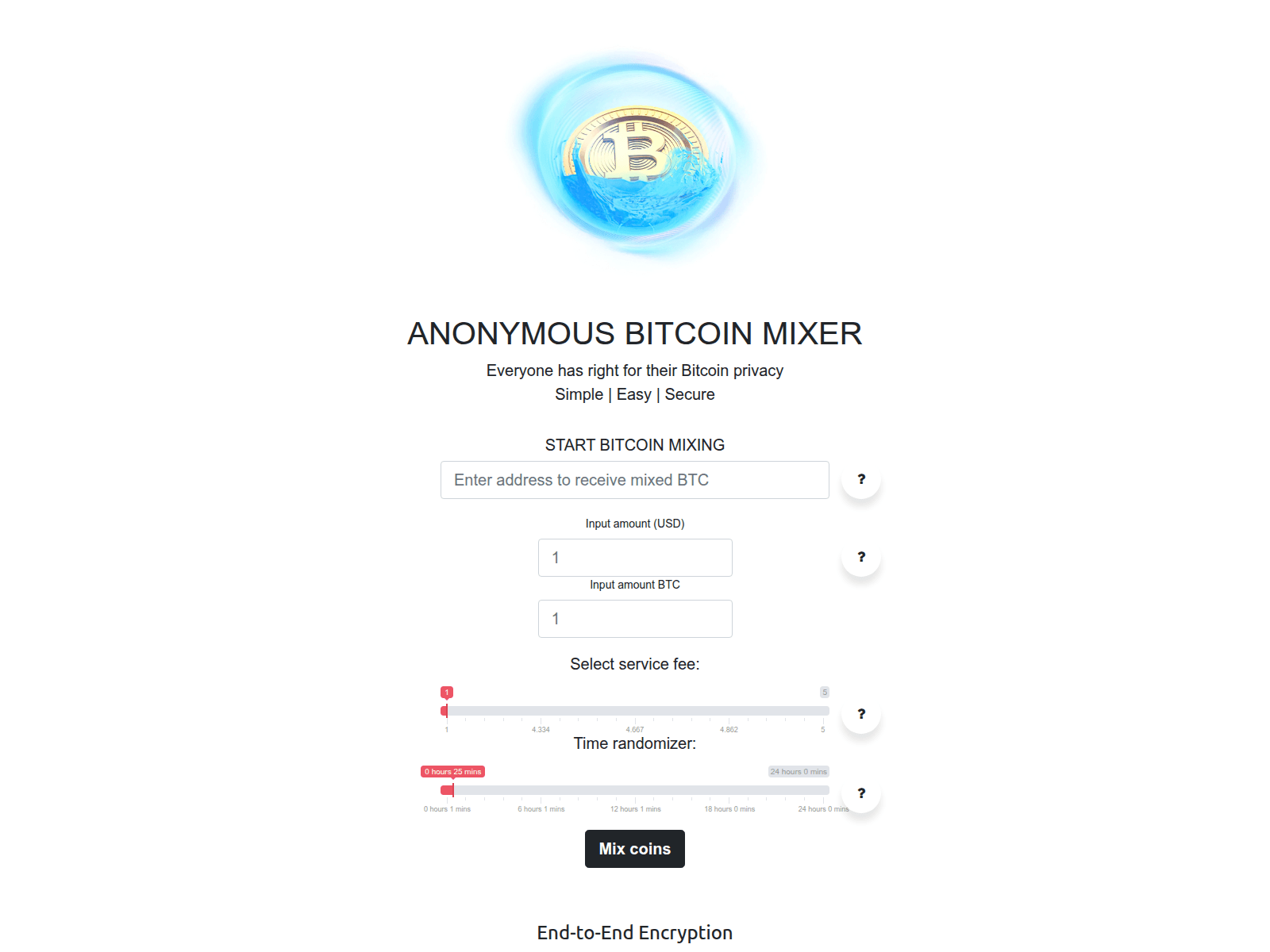 Screenshot of btc-mixer.org