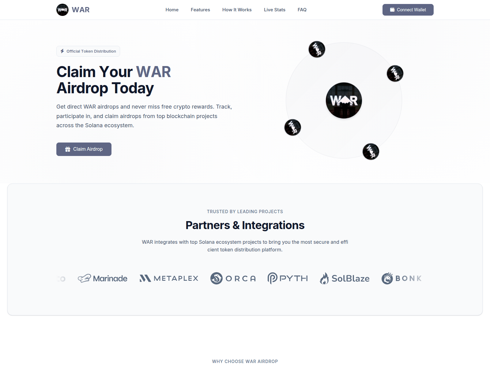 Screenshot of warcoinsol.net
