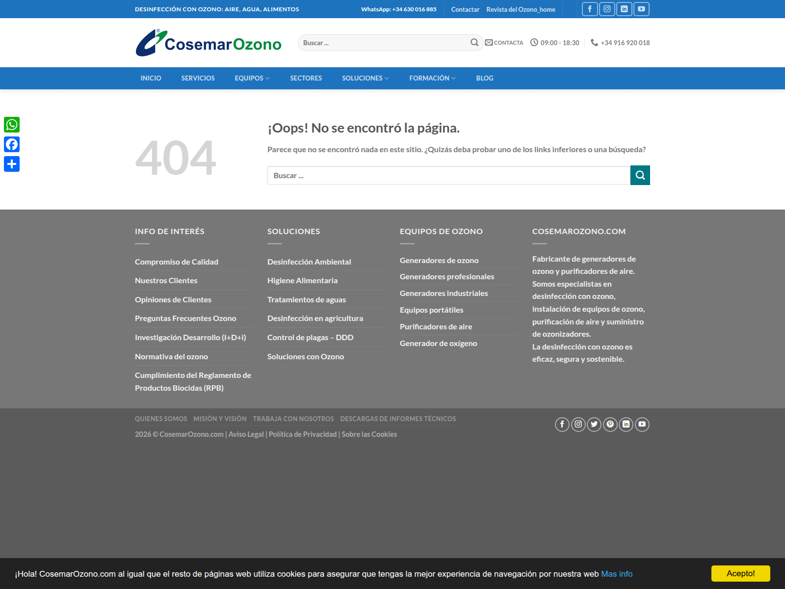 Screenshot of cosemarozono.com