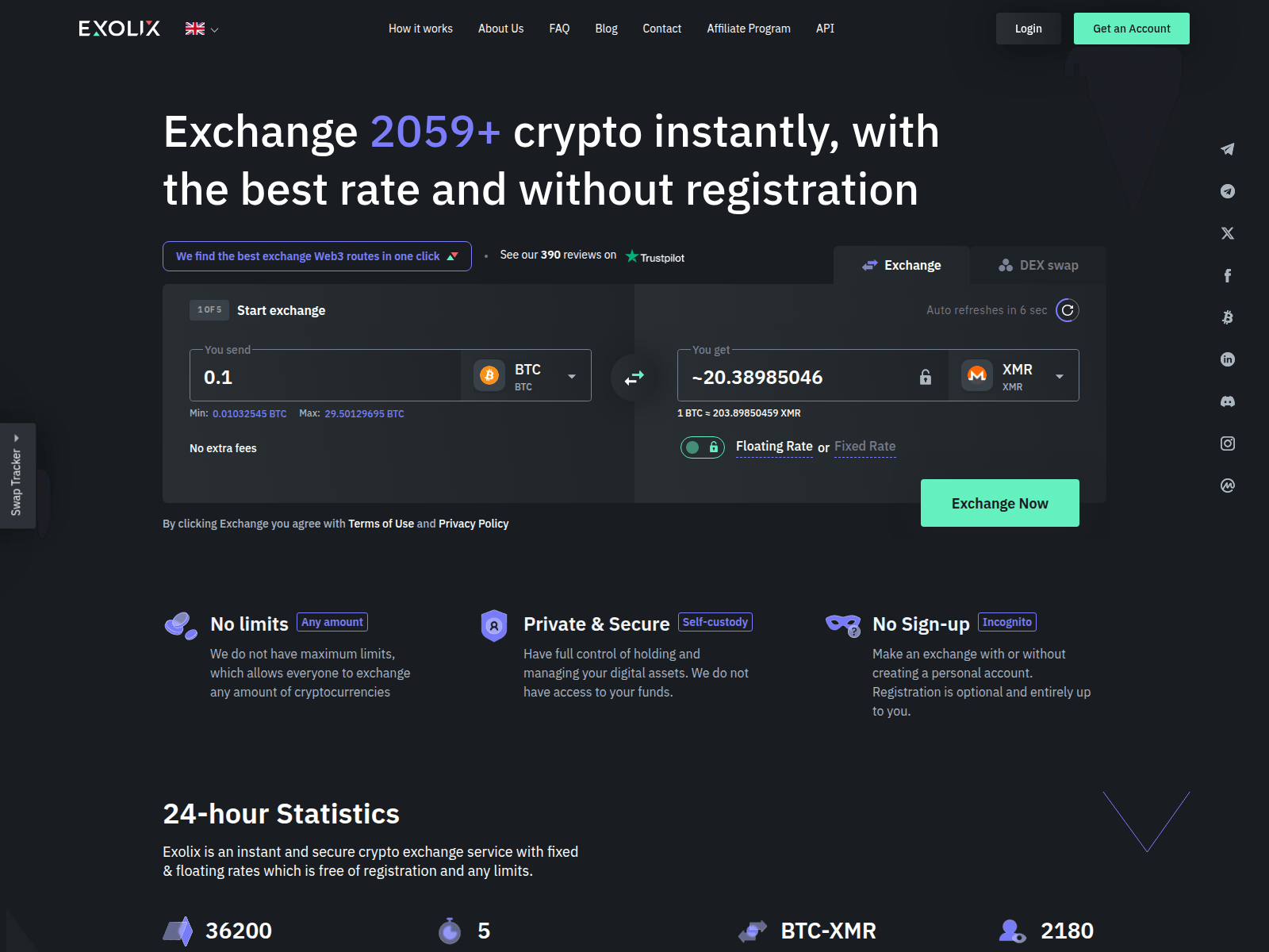 Screenshot of exokix.com