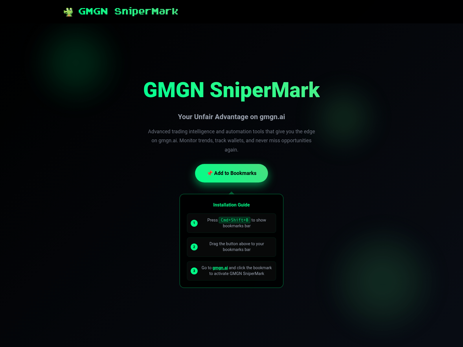 Screenshot of gmgnsnipertools.life