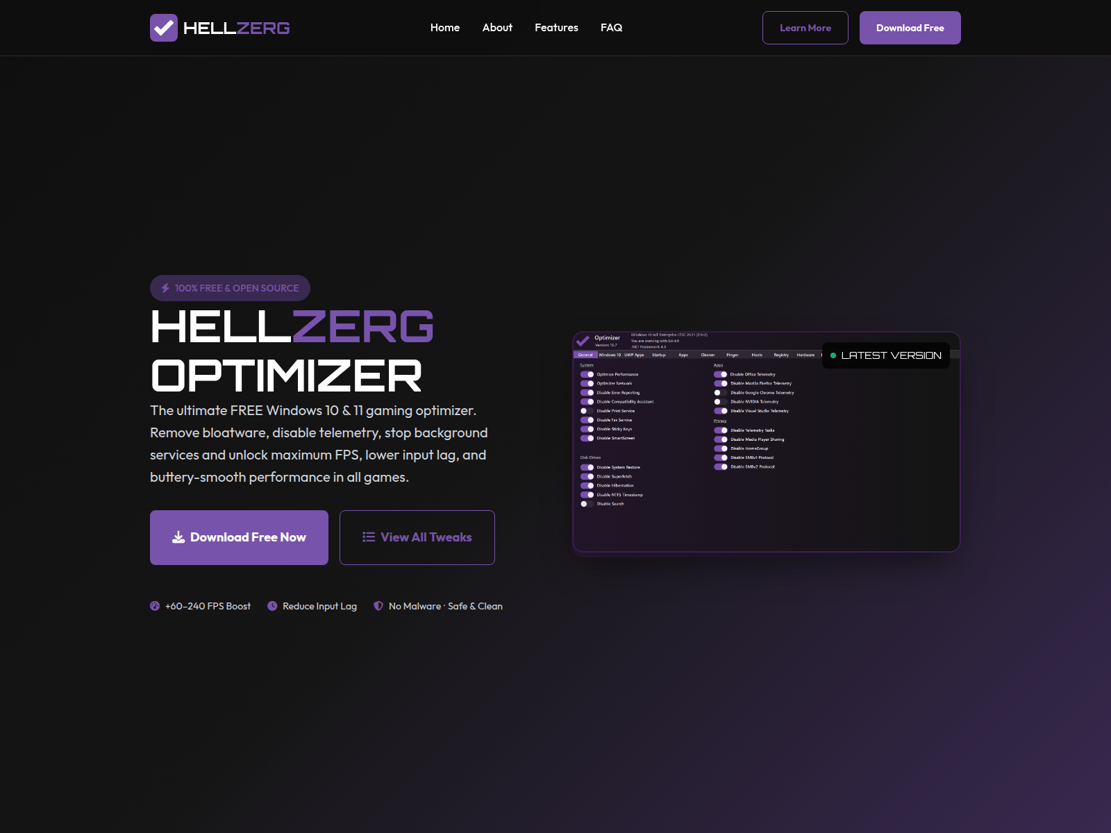 Screenshot of hellzerg.com