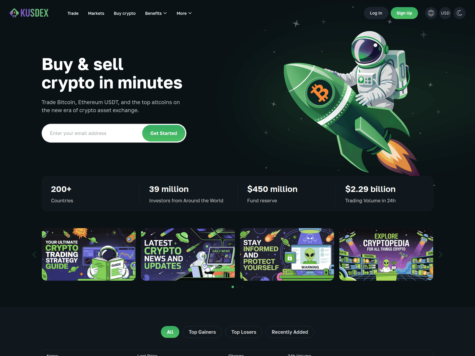 Screenshot of kusdex.com