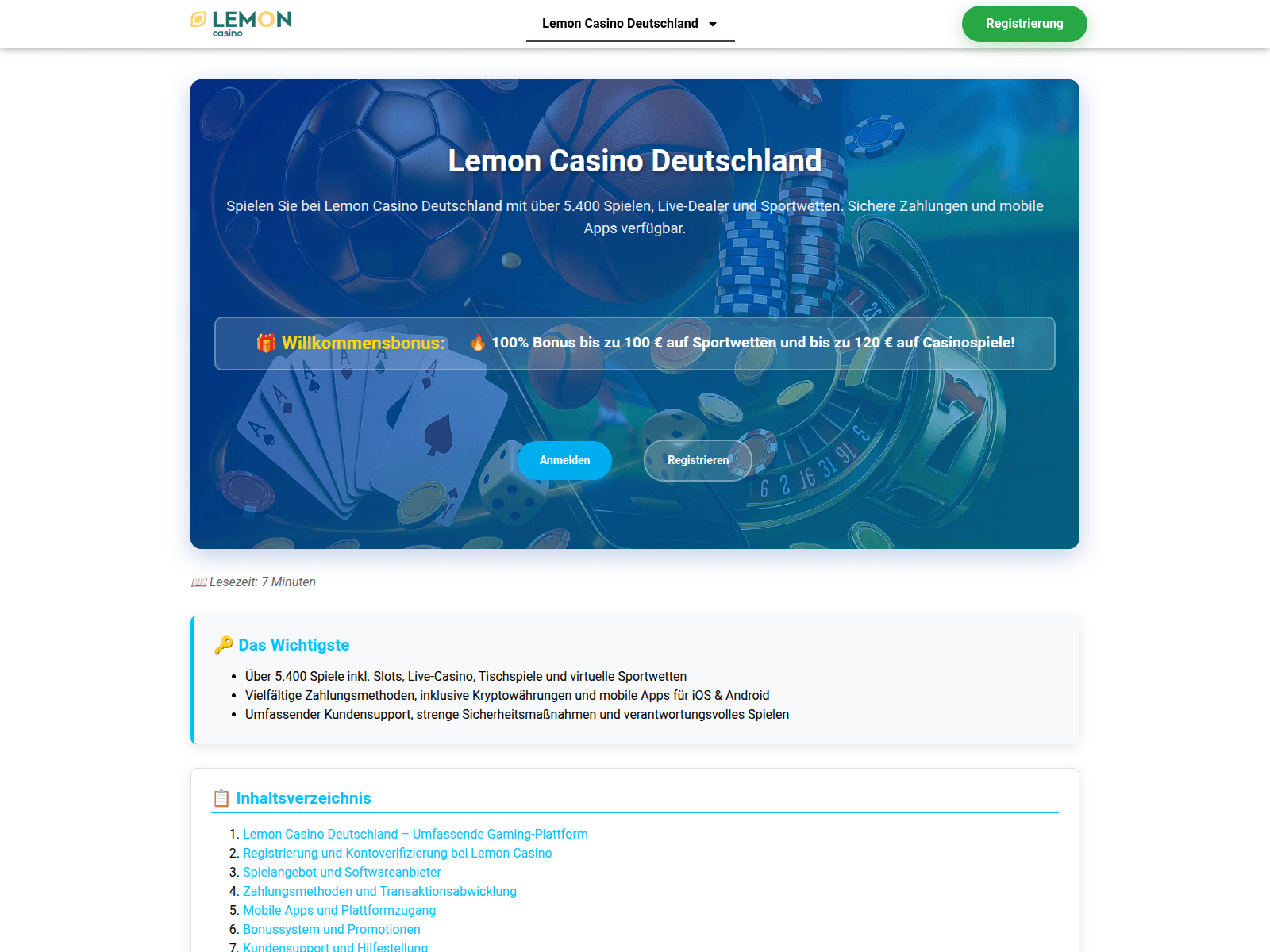 Screenshot of lemoncasino-germany.com