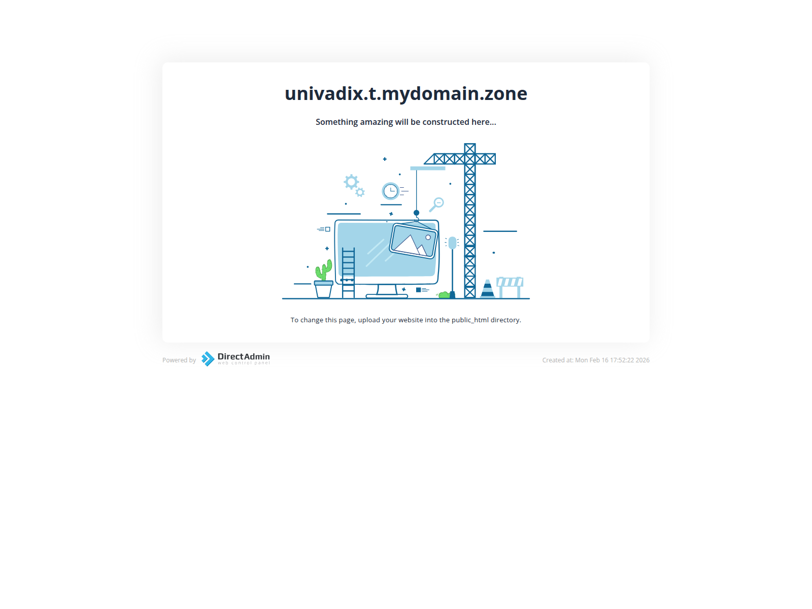 Screenshot of univadix.t.mydomain.zone