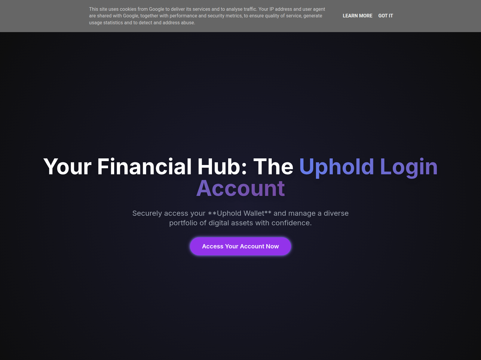 Screenshot of uphold-logn-account.blogspot.co.at