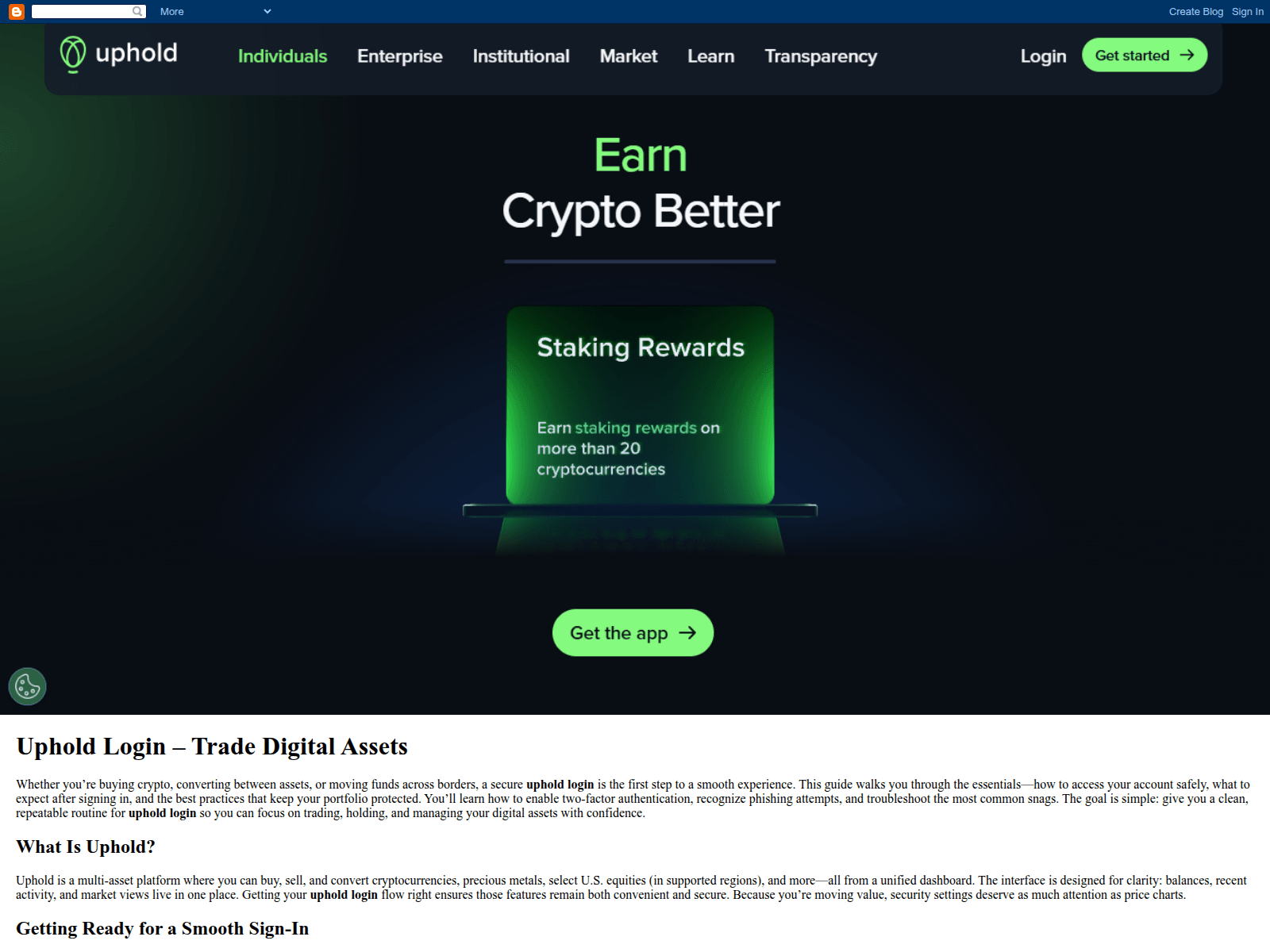 Screenshot of upholdd-logiin.blogspot.ro