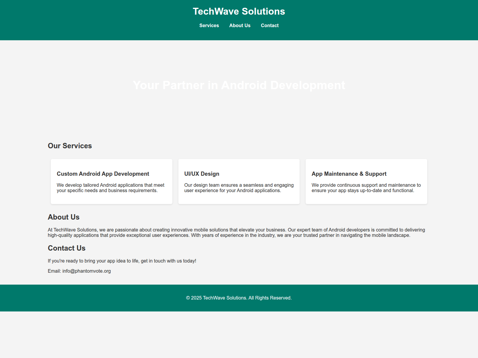 Screenshot of phantomvote.org