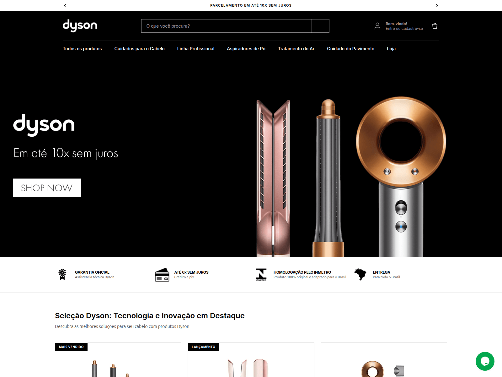 Screenshot of dysonloja.com