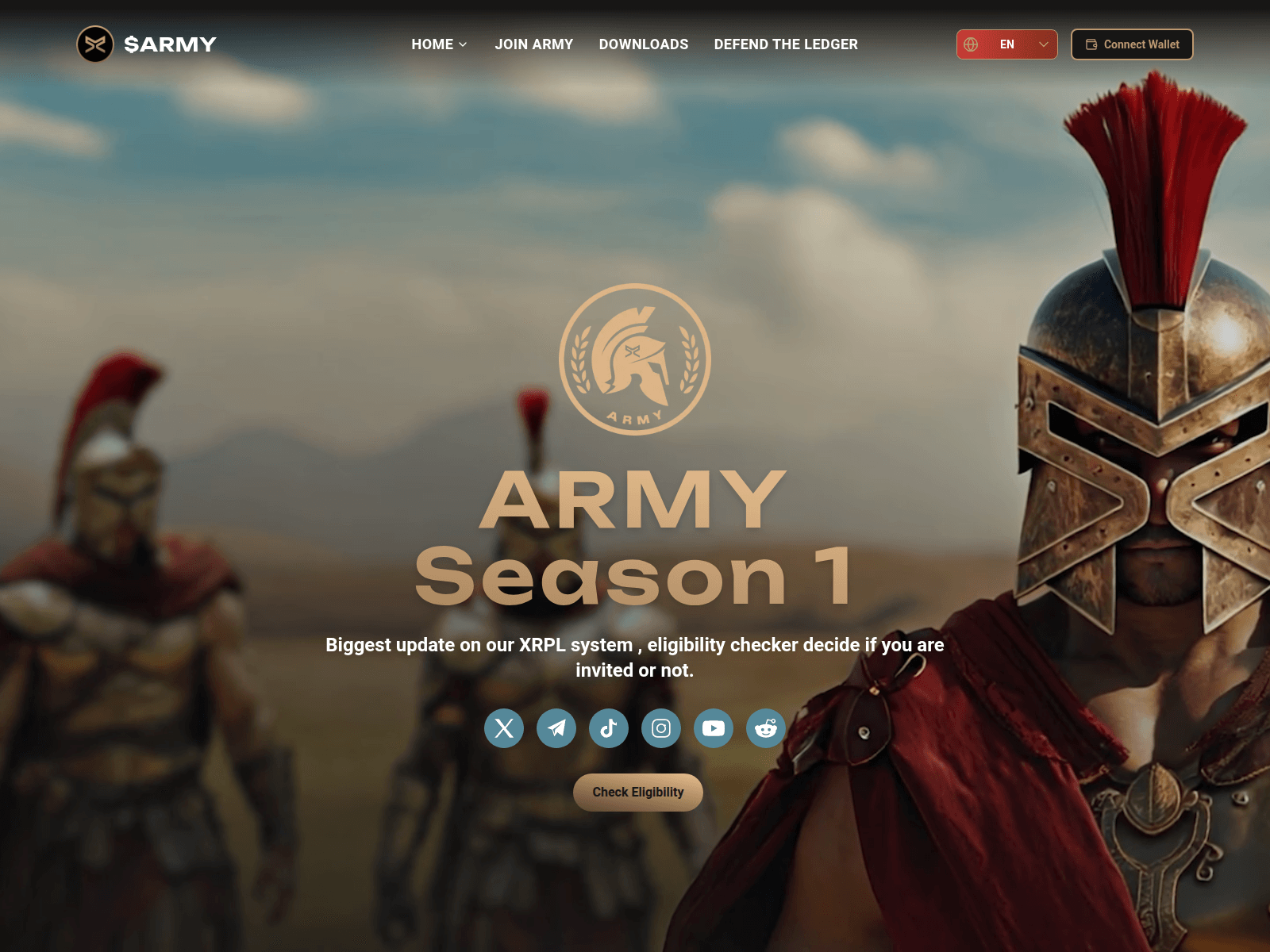 Screenshot of armyxrpl.app