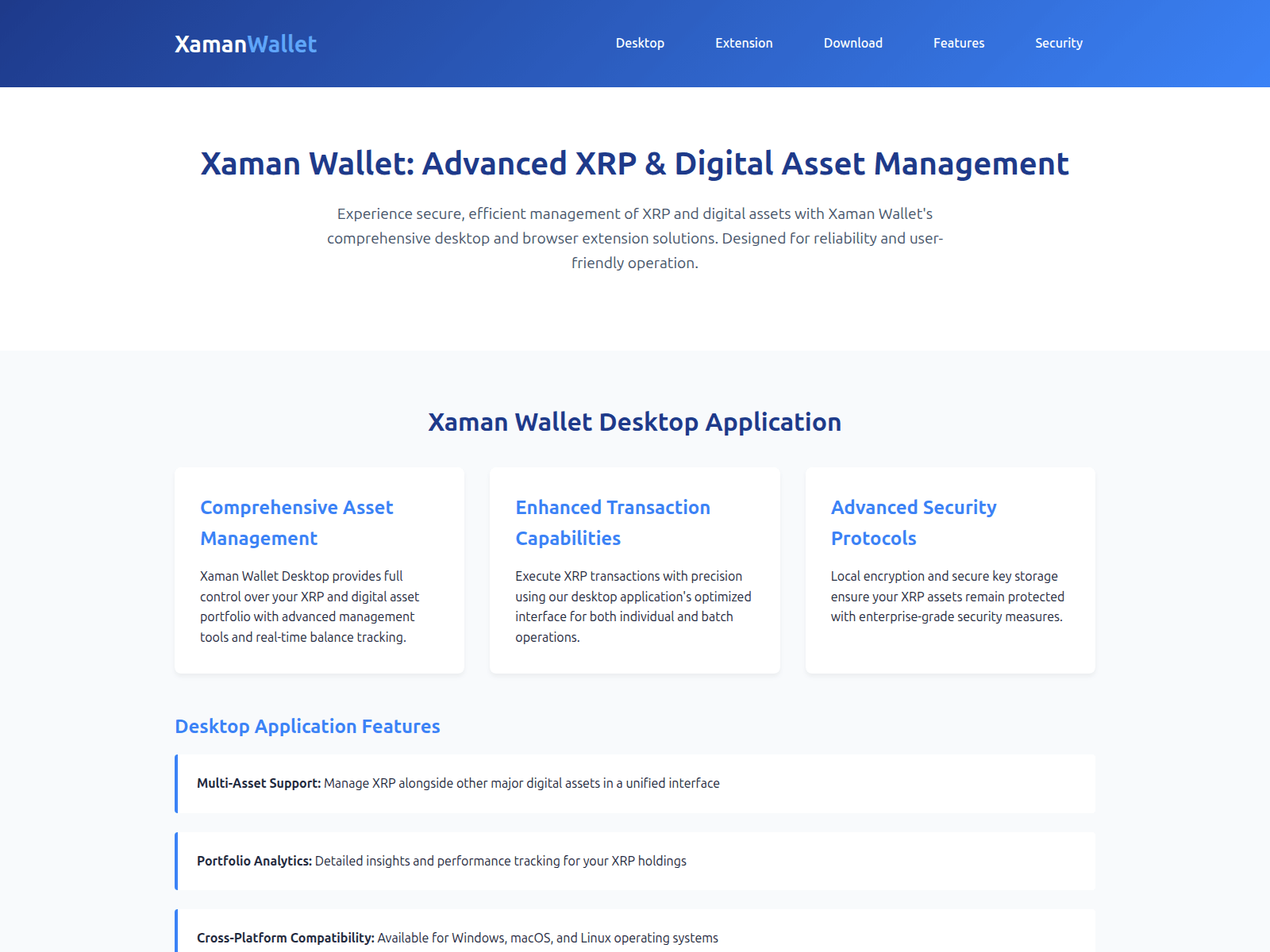 Screenshot of xaman.financial