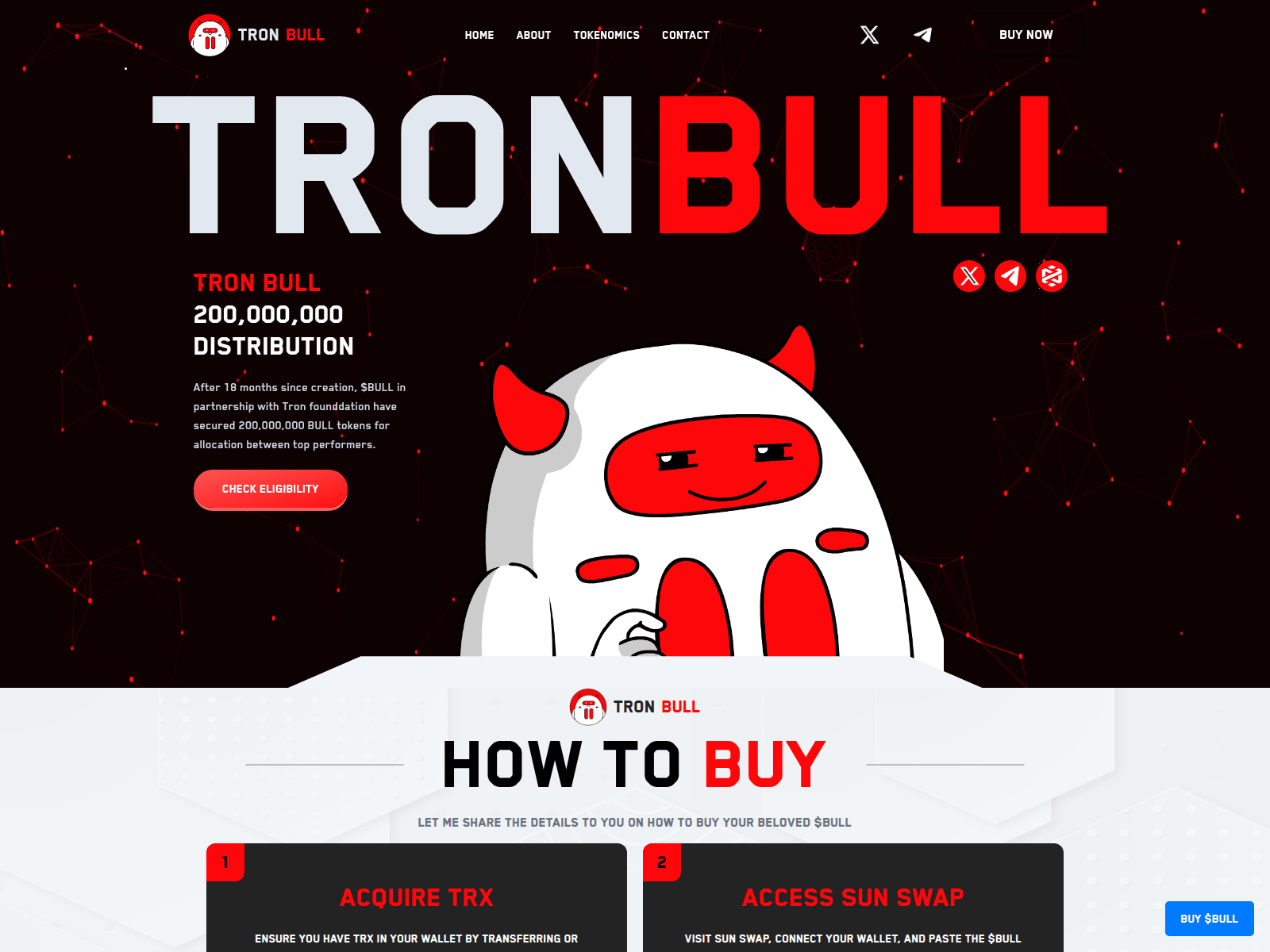 Screenshot of tronbulltoken.com
