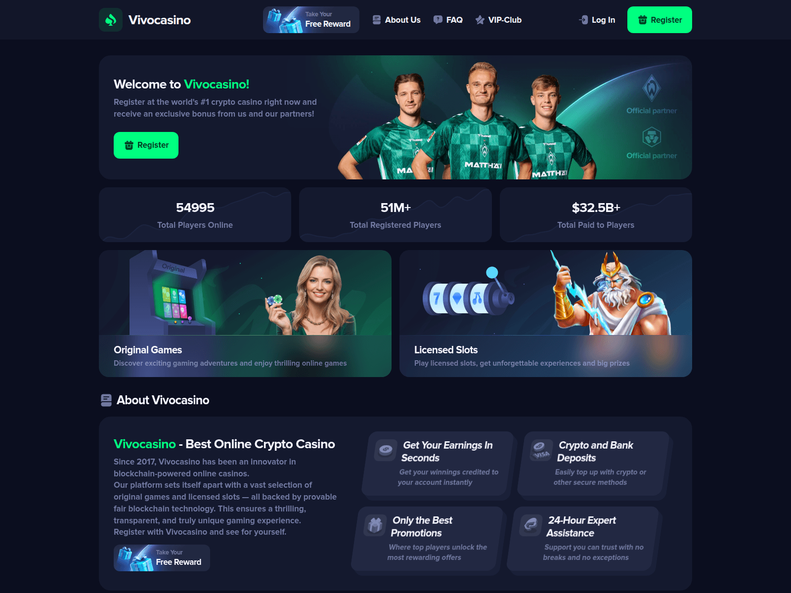 Screenshot of vivocasino.vip