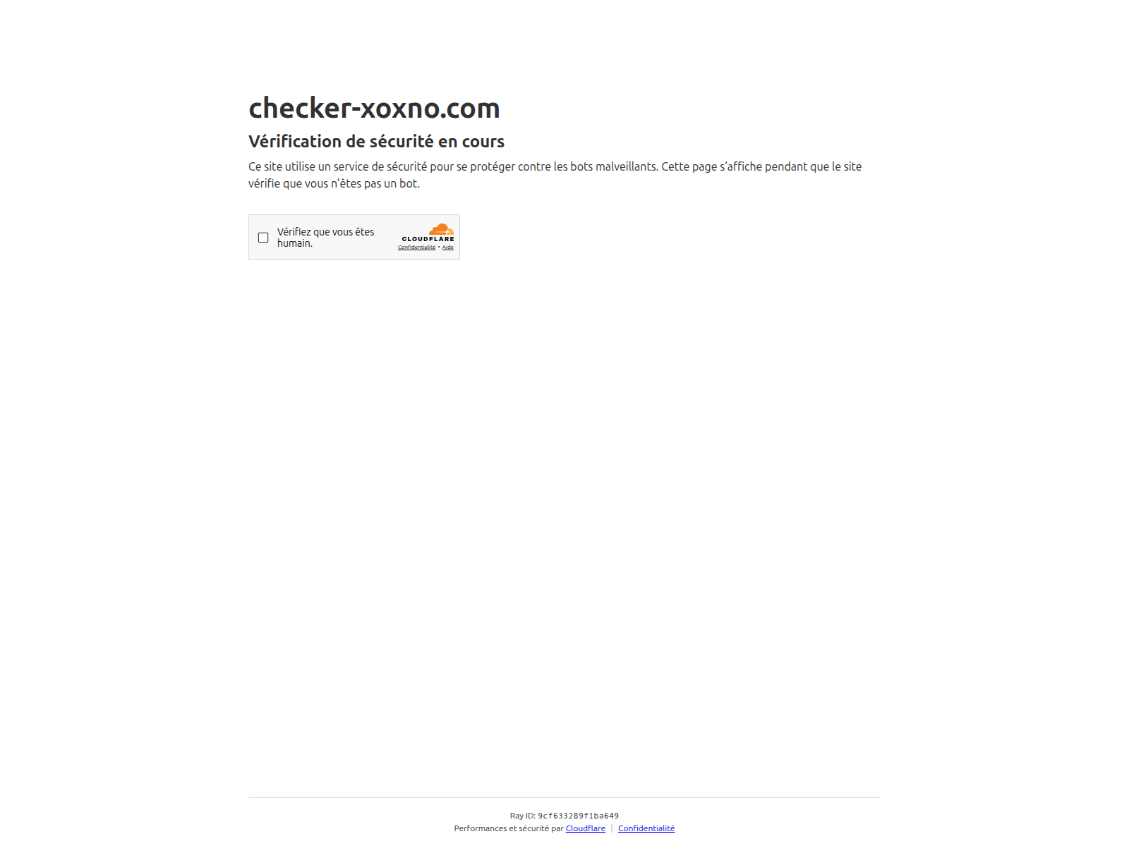 Screenshot of checker-xoxno.com