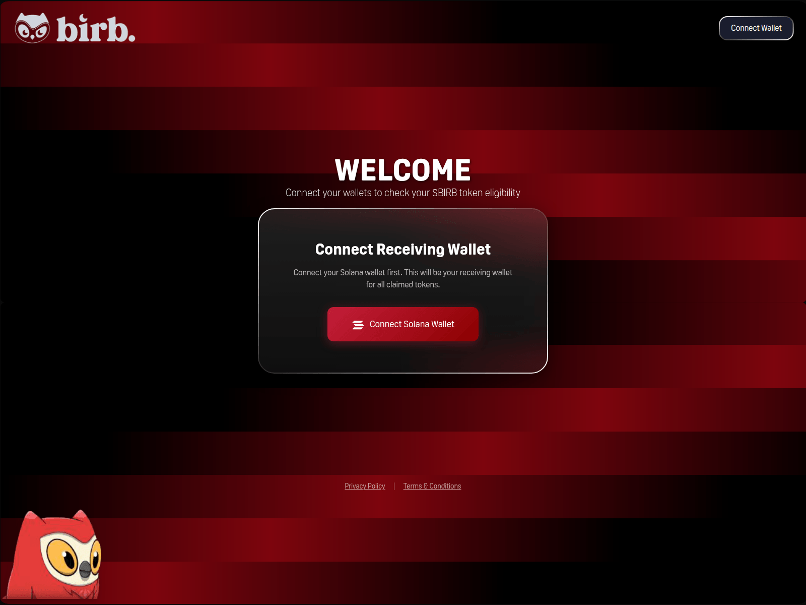 Screenshot of claim.moonbirdis.com