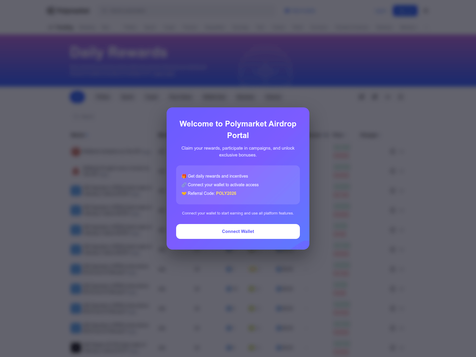Screenshot of polymarket.cam