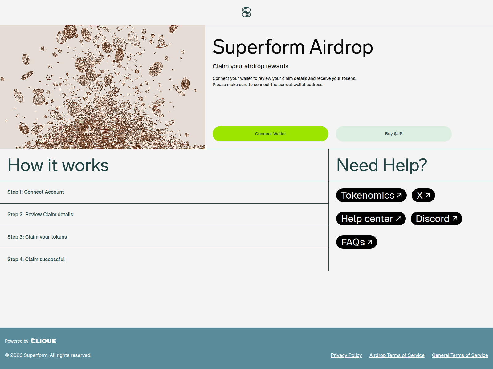 Screenshot of claim.supreformfoundnation.org