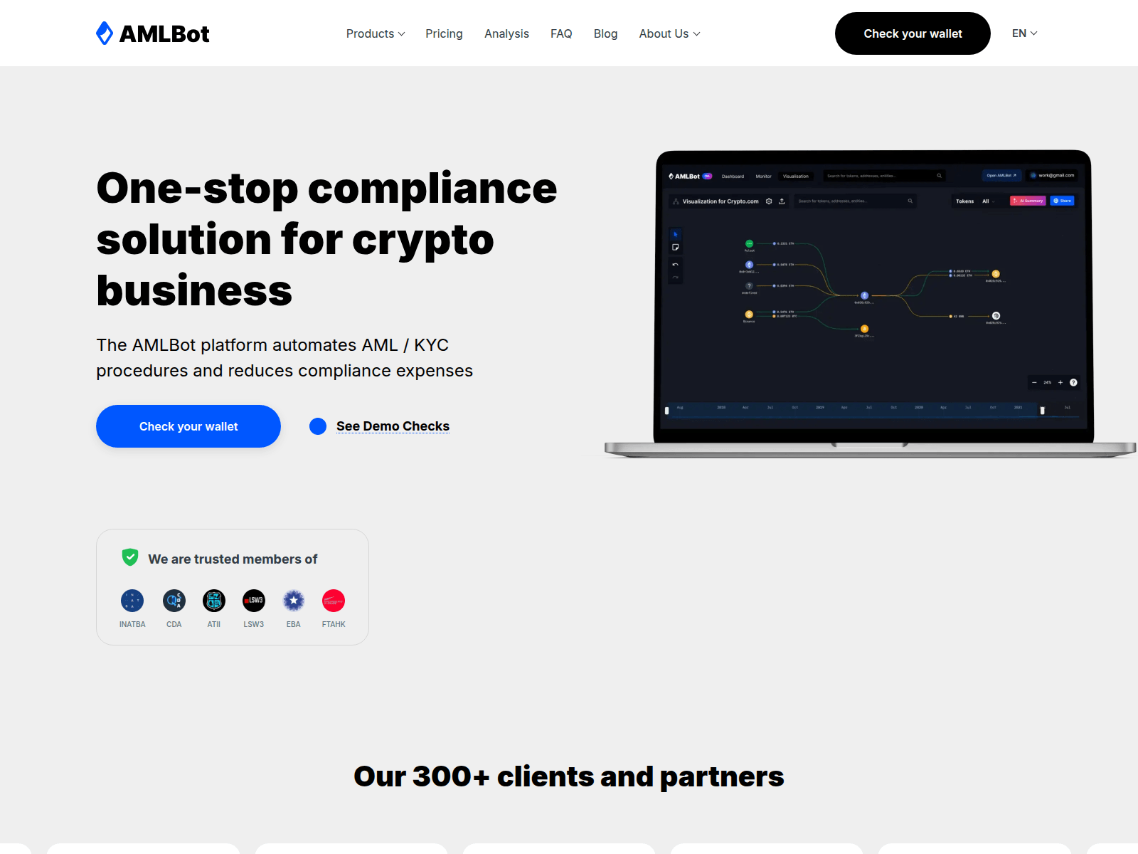 Screenshot of www.amlbots.xyz