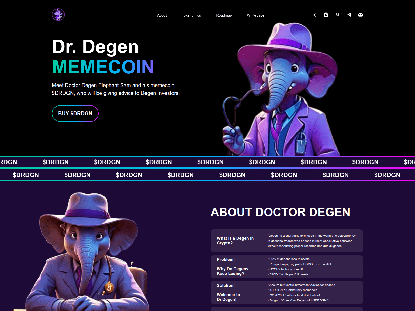 Screenshot of drdegen.xyz
