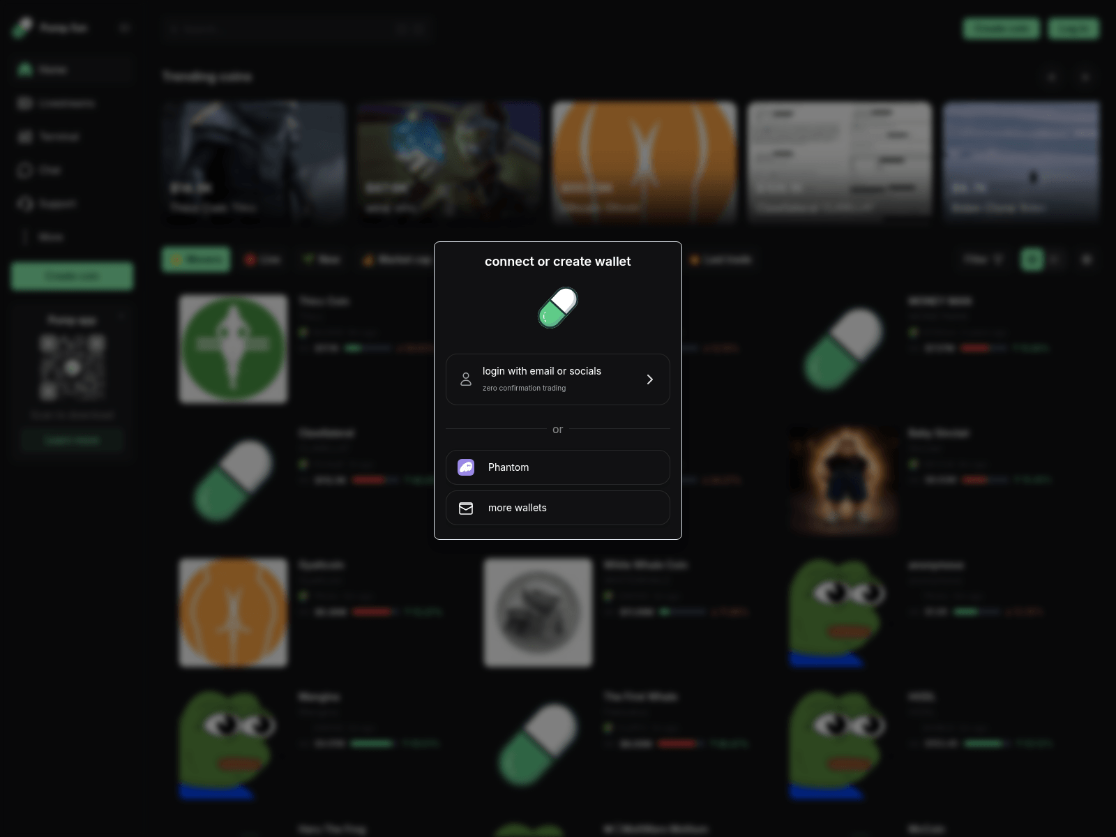 Screenshot of puomp.fun/live/5AHbRZb97P79BbEfBDeyxxYkvJFQVMwqhX3TBRcRpump