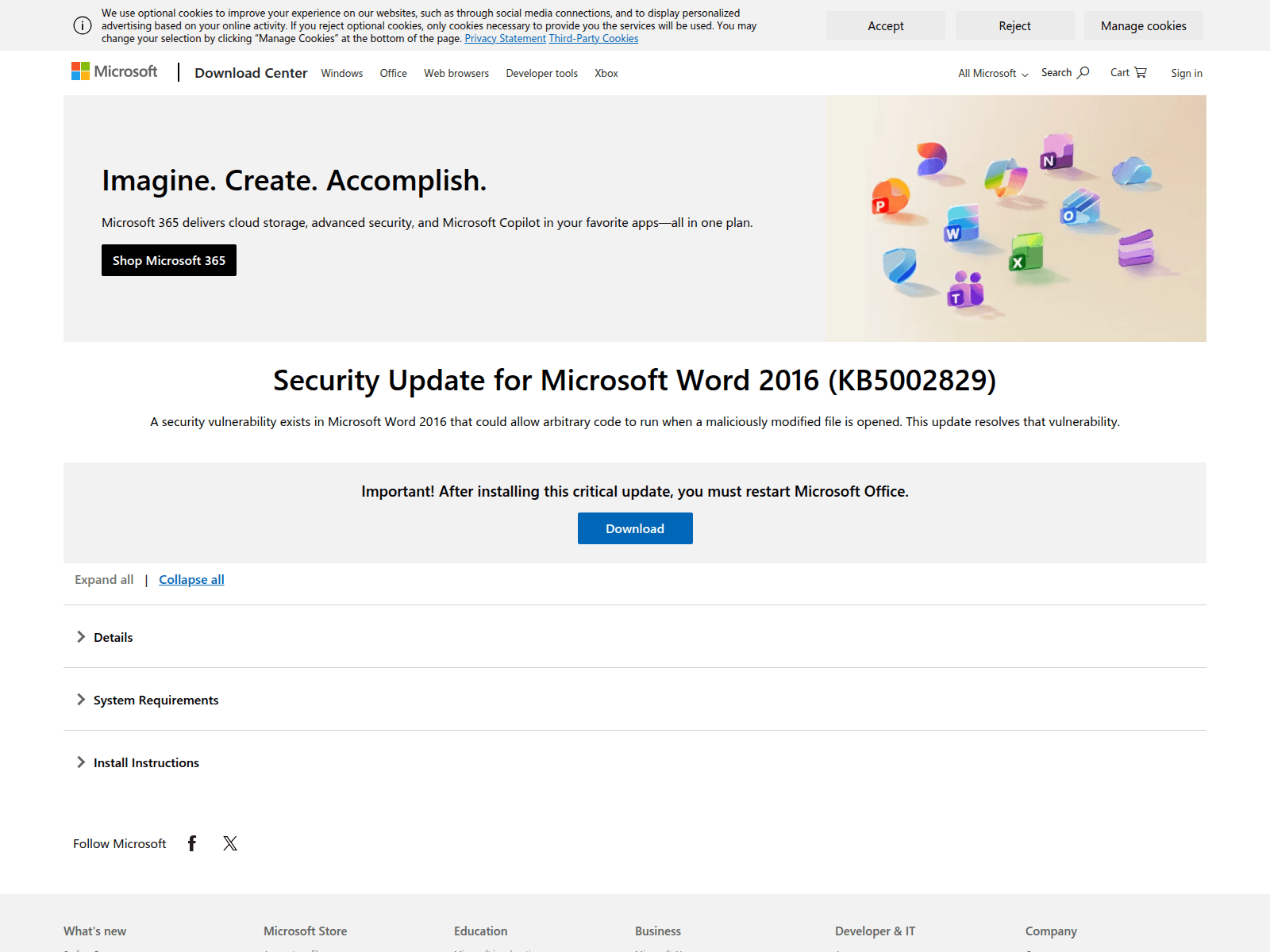 Screenshot of microsofupdate.com