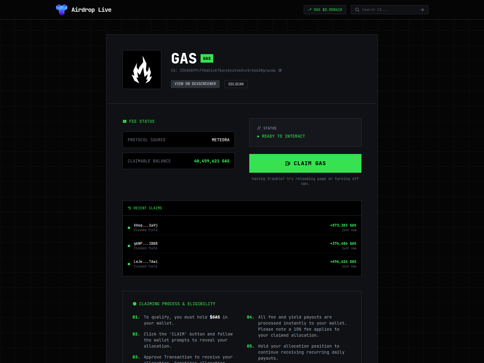 Screenshot of realclaim.fun