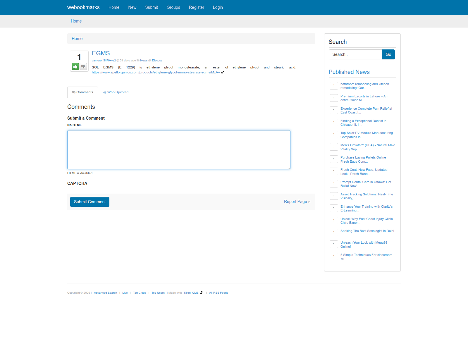 Screenshot of webookmarks.com