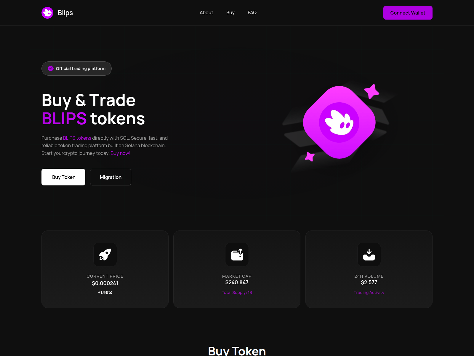 Screenshot of blipsmigrate.xyz