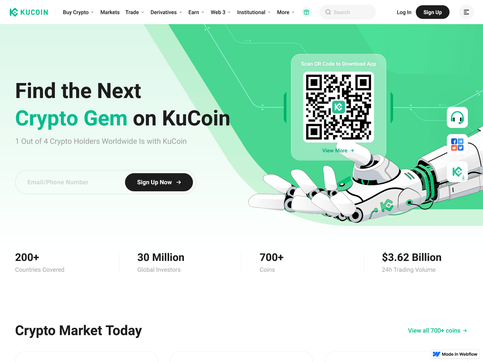 Screenshot of secure-app-e-kucoin-aap.webflow.io
