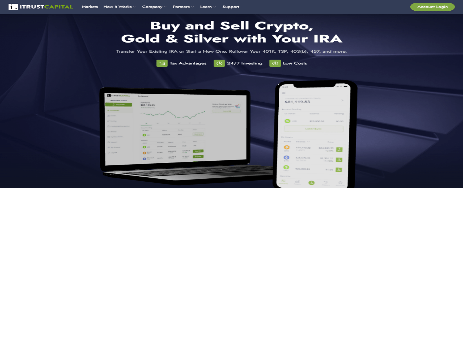 Screenshot of itrustcapitalogines.webflow.io