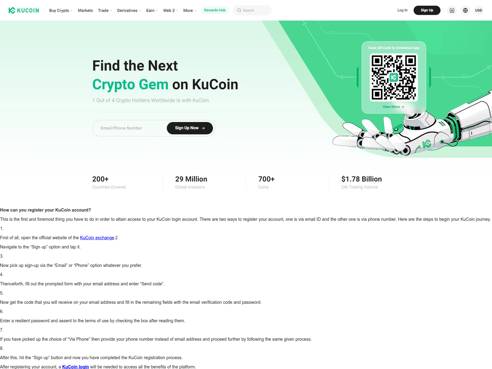 Screenshot of kucoinloginda.webflow.io