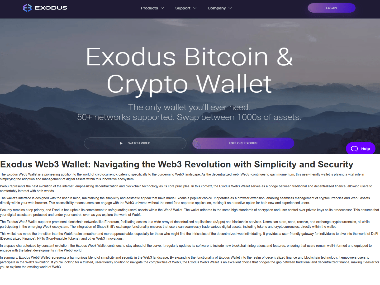 Screenshot of exoodusweeb3walet.webflow.io